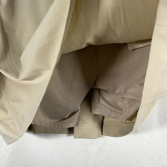 Tail Skirt Women's 16 Solid Beige Lined Shorts Zip Pockets Button Zip - Picture 9 of 10